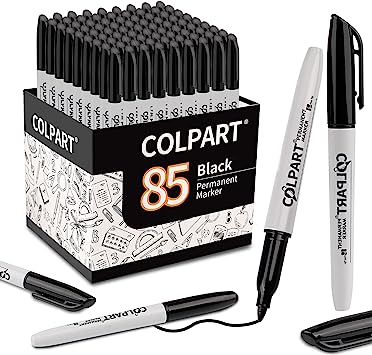 85 Pack Black Marker Set Waterproof - Desi Shopper